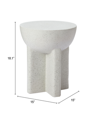 White Terrazzo-Look Side Table | OROA Modern Molli | Oroa.com