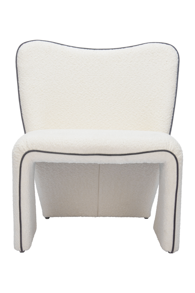 White Accent Chair with Piping | OROA Modern Novo | Oroa.com