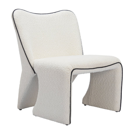   White Accent Chair with Piping | Oroa.com