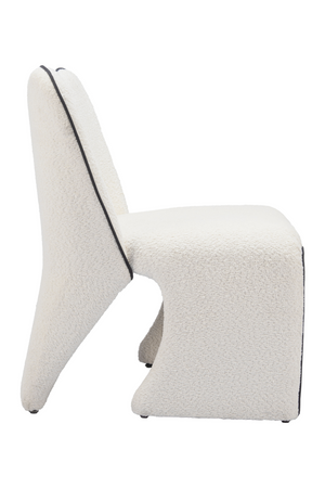 White Accent Chair with Piping | OROA Modern Novo | Oroa.com