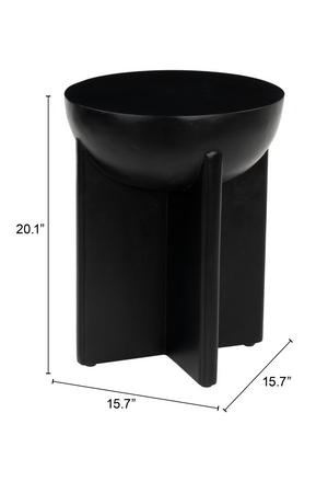 Black Solid Mango Side Table | OROA Modern Tume | Oroa.com