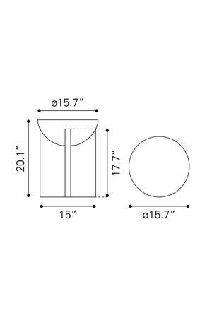 Black Solid Mango Side Table | OROA Modern Tume | Oroa.com