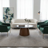 Black Marble Round Coffee Table | OROA Modern Aipe
