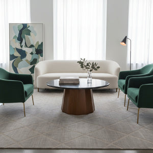   Black Marble Round Coffee Table | Oroa.com