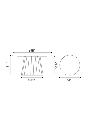 Black Marble Round Coffee Table | OROA Modern Aipe | Oroa.com