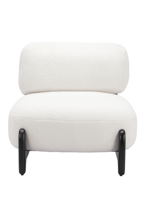 White Sherpa Fabric Accent Chair | OROA Modern Bombo | Oroa.com