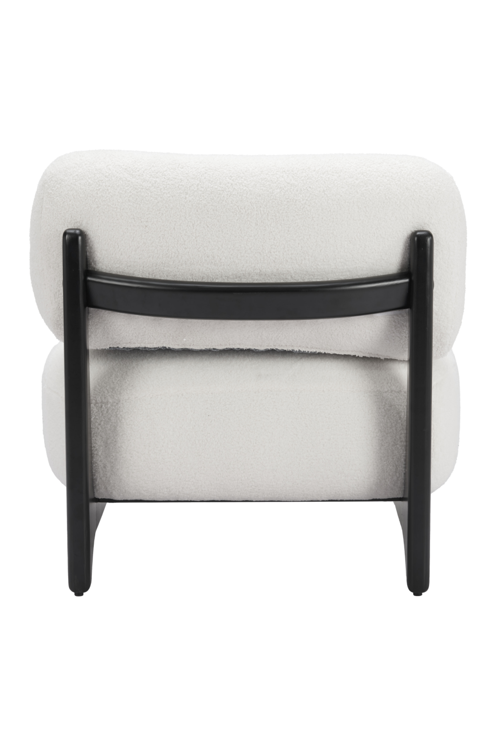 White Sherpa Fabric Accent Chair | OROA Modern Bombo | Oroa.com