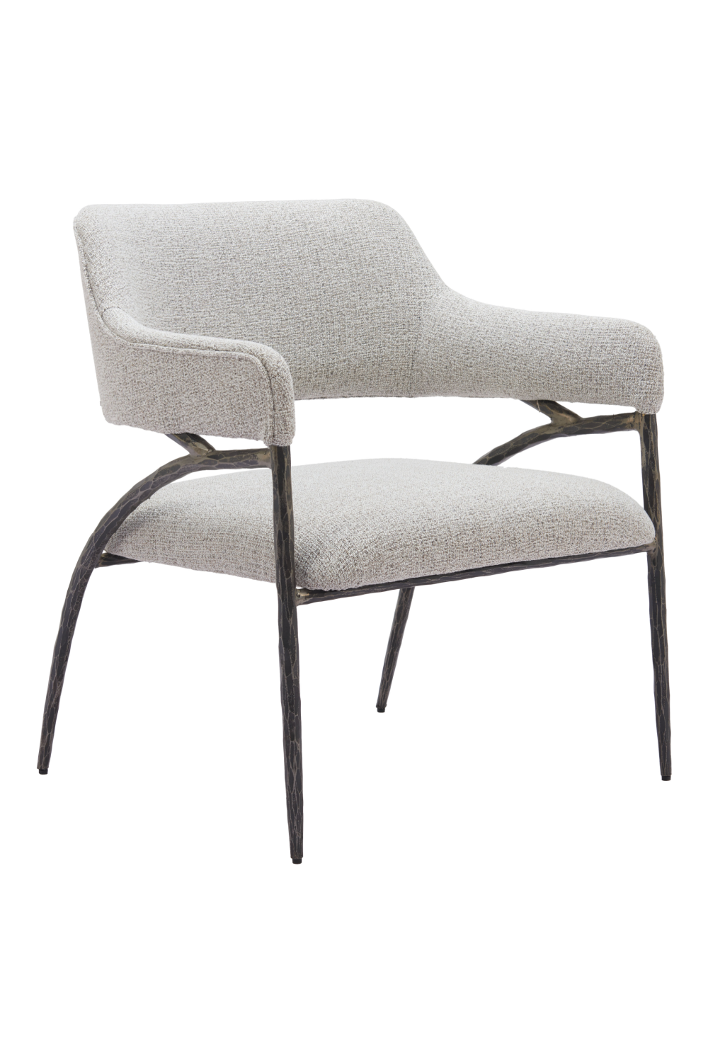 Gray Textured Fabric Accent Chair | OROA Modern Vesterboro | Oroa.com