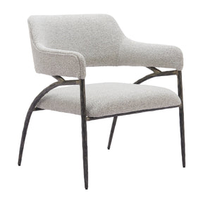 Gray Textured Fabric Accent Chair – Vesterboro – front view