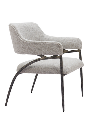 Gray Textured Fabric Accent Chair | OROA Modern Vesterboro | Oroa.com
