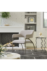 Gray Textured Fabric Accent Chair | OROA Modern Vesterboro | Oroa.com