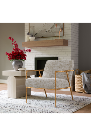 Steel-Framed Beige Lounge Chair | OROA Modern Norrebro | Oroa.com