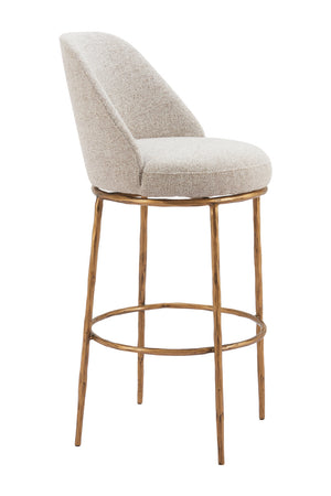 Beige Swivel Bar Stool | OROA Modern Nordhavn | Oroa.com