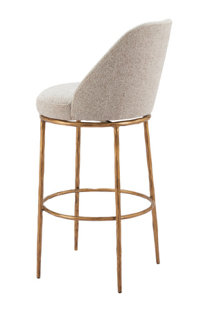 Beige Swivel Bar Stool | OROA Modern Nordhavn | Oroa.com