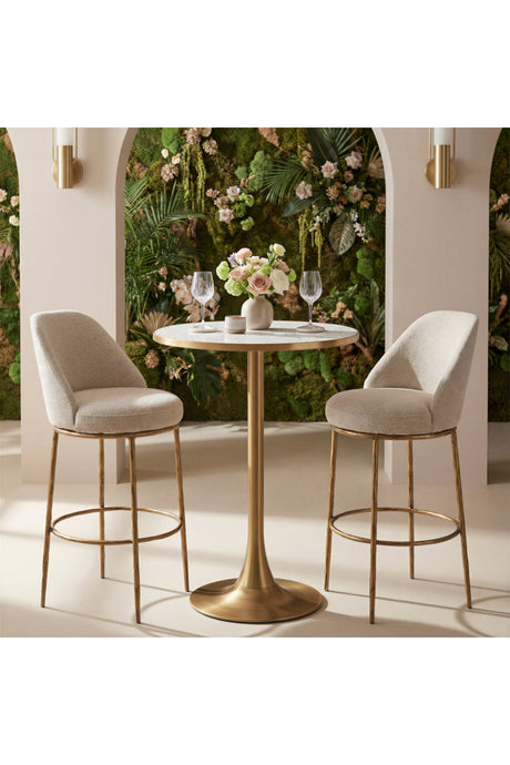 Beige Swivel Bar Stool | OROA Modern Nordhavn | Oroa.com