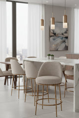 Beige Swivel Counter Stool | OROA Modern Nordhavn | Oroa.com