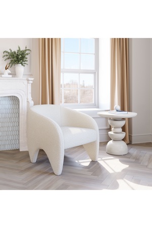 White Shearling Accent Chair | OROA Modern Lopta | Oroa.com