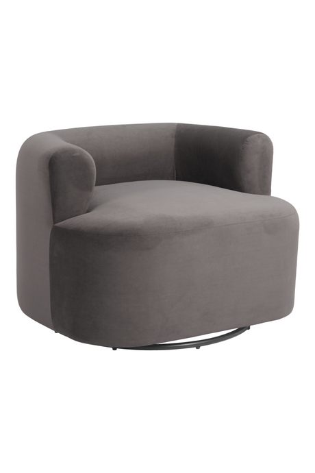 Gray Velvet Swivel Chair | OROA Modern Mugav | Oroa.com