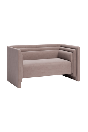 Taupe Velvet Loveseat | OROA Modern Trippel | Oroa.com