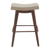 Beige Leather Seat Counter Stools (2) | OROA Modern Divat