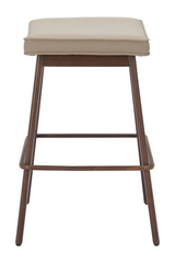 Beige Leather Seat Counter Stools (2) | OROA Modern Divat | Oroa.com