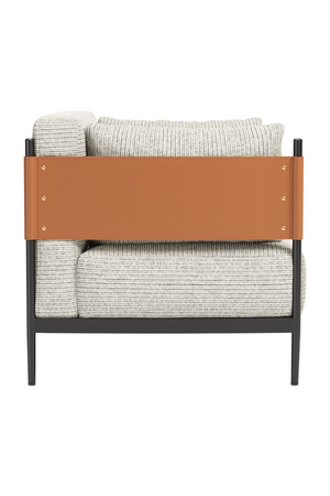 Gray Ribbed Lounge Armchair | OROA Modern Stirbe | Oroa.com