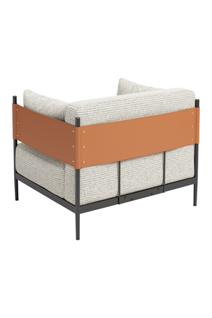 Gray Ribbed Lounge Armchair | OROA Modern Stirbe | Oroa.com