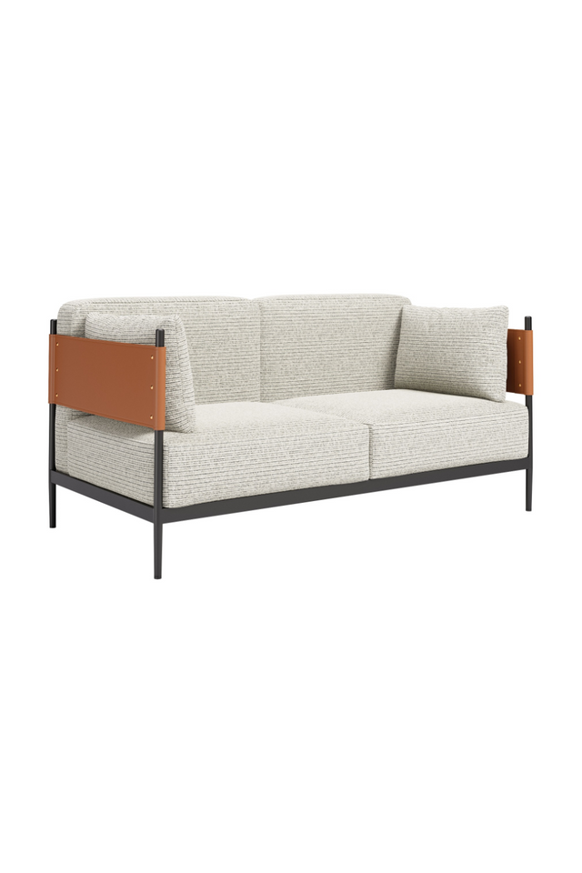 Gray Textured Fabric Loveseat | OROA Modern Stirbe |  Oroa.com