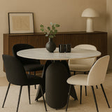 White Sintered Stone Dining Table | OROA Modern Toru | Oroa.com
