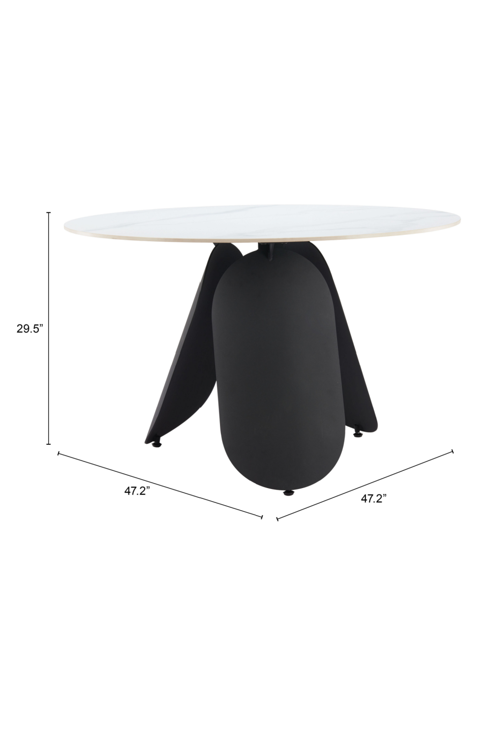 White Sintered Stone Dining Table | OROA Modern Toru | Oroa.com