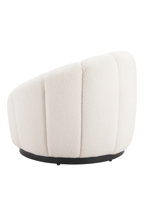 Cream Shearling Accent Chair | OROA Modern Bhutan | Oroa.com
