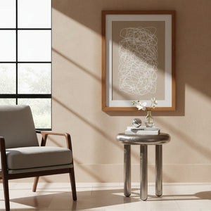   Silver Round Side Table | Oroa.com