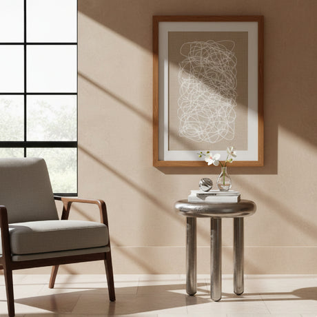   Silver Round Side Table | Oroa.com