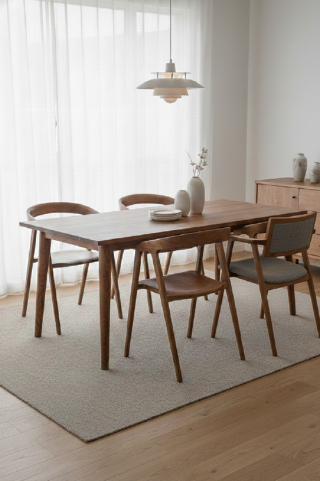 Rubberwood Framed Dining Chairs (2) | OROA Modern Delhi | Oroa.com