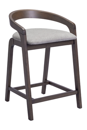 Gray Padded Seat Counter Stools (2) | OROA Modern Troy | Oroa.com