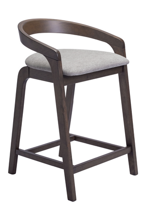 Gray Padded Seat Counter Stools (2) | OROA Modern Troy | Oroa.com
