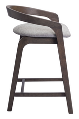 Gray Padded Seat Counter Stools (2) | OROA Modern Troy | Oroa.com