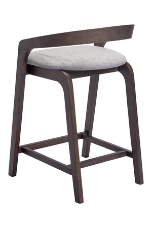 Gray Padded Seat Counter Stools (2) | OROA Modern Troy | Oroa.com