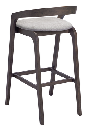 Gray Padded Seat Bar Stools (2) | OROA Modern Troy | Oroa.com