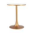 Gold Metal Pedestal Bar Table | OROA Modern Bite | Oroa.com