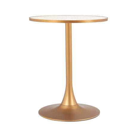 Gold Metal Pedestal Bar Table | OROA Modern Bite | Oroa.com