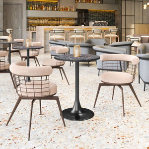   Black Terrazzo Bistro Table | Oroa.com