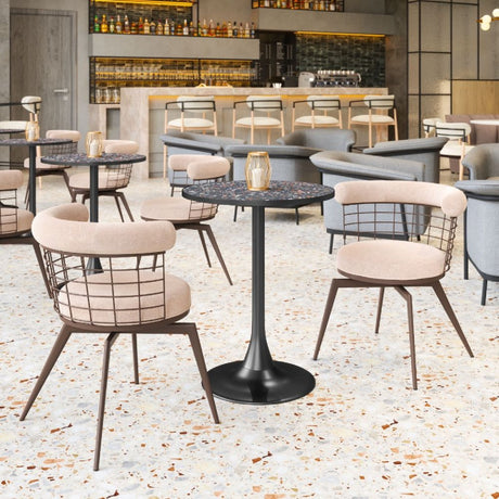   Black Terrazzo Bistro Table | Oroa.com