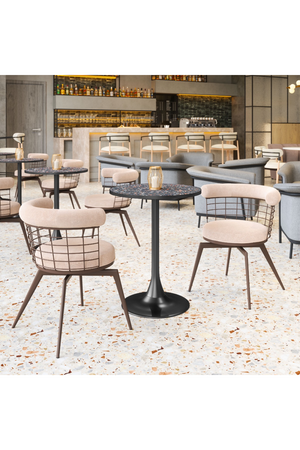 Black Terrazzo Bistro Table | OROA Modern Bite | Oroa.com