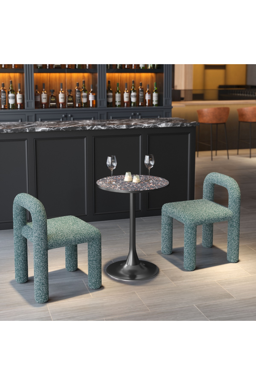 Black Terrazzo Bistro Table | OROA Modern Bite | Oroa.com