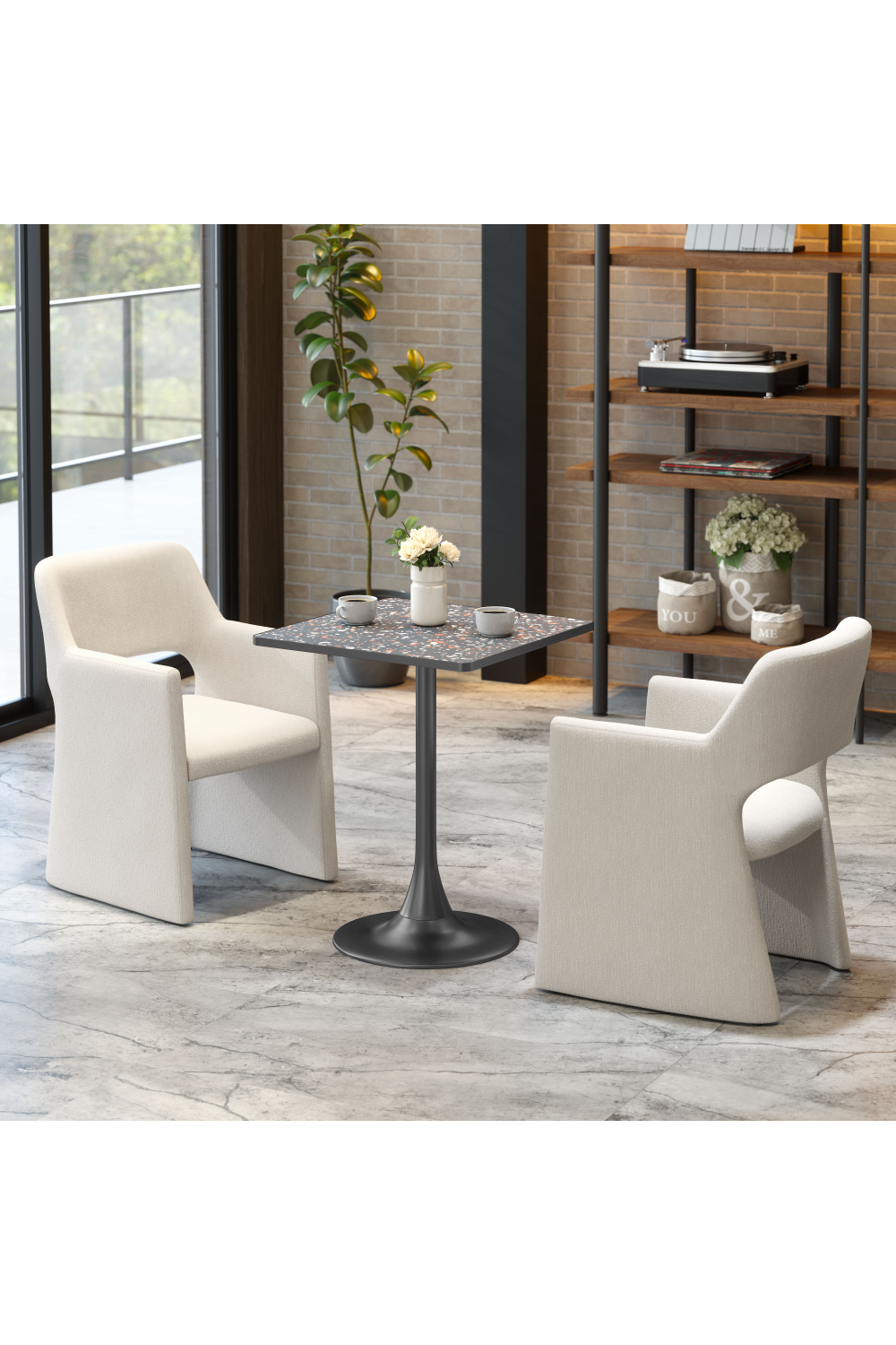 Square Terrazzo Bistro Table | OROA Modern Spot | Oroa.com
