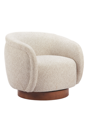 Beige Swivel Lounge Chair | OROA Modern Vinta | Oroa.com