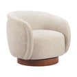 Beige Swivel Lounge Chair | OROA Modern Vinta | Oroa.com