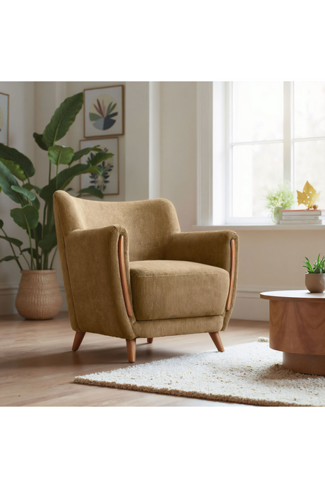 Green Corduroy Lounge Chair | OROA Modern Hako | Oroa.com