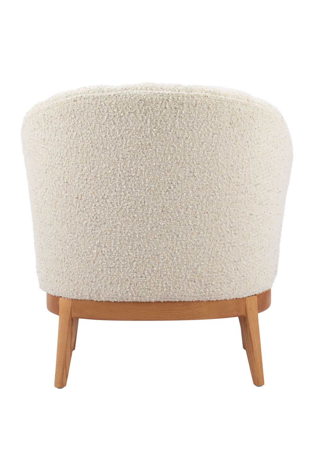 Beige Curved-Back Lounge Chair | OROA Modern Leque | OROA